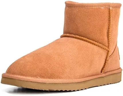 ausland genuine suede boots for women winter ankle boot womens snow boots 65us chestnut a5854 37eu